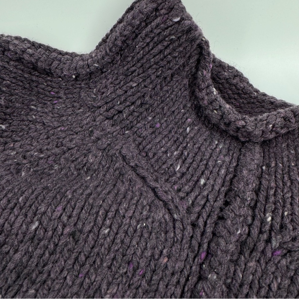 Burberry London Purple Merino Cashmere Sweater Medium - Picture 2 of 6